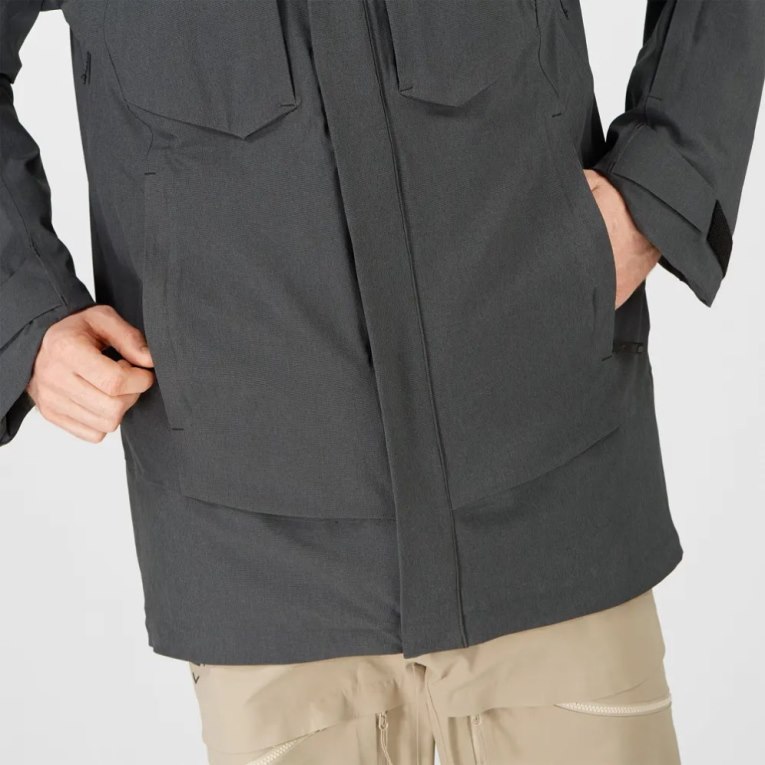 Chaquetas De Esquí Salomon Stance Cargo Insulated Encapuchado Hombre Negros | MX TXKD436